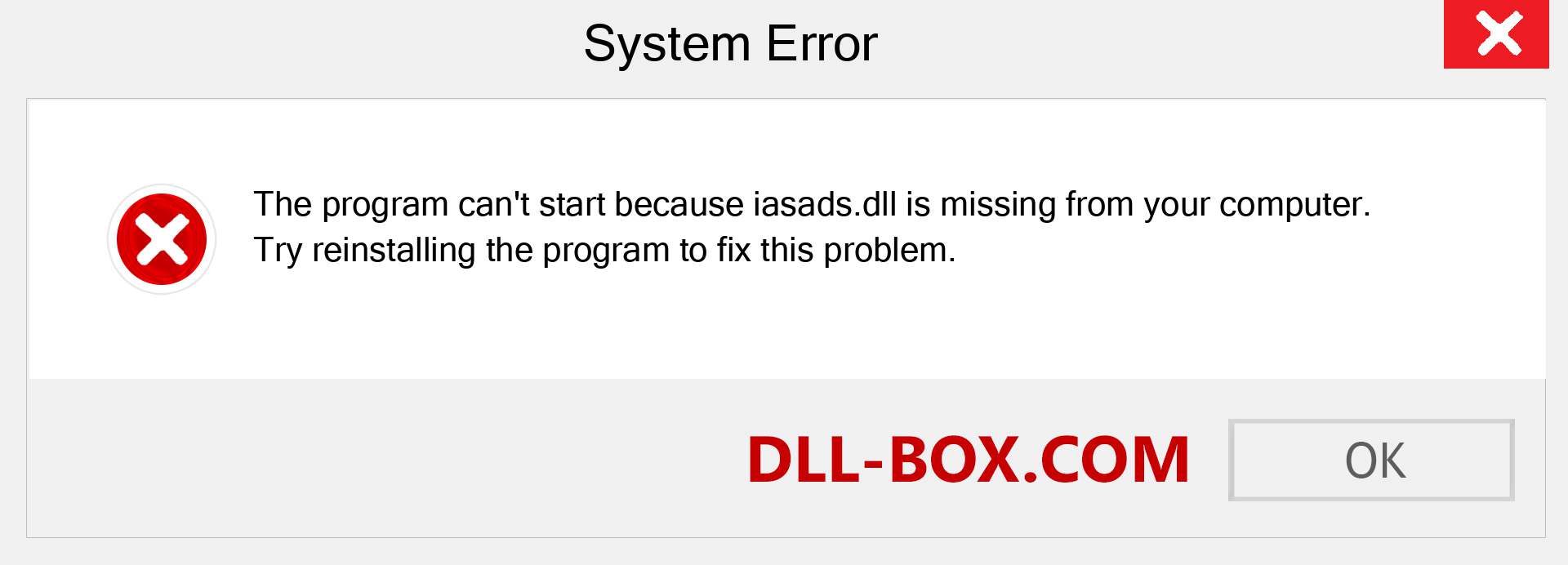  iasads.dll file is missing?. Download for Windows 7, 8, 10 - Fix  iasads dll Missing Error on Windows, photos, images